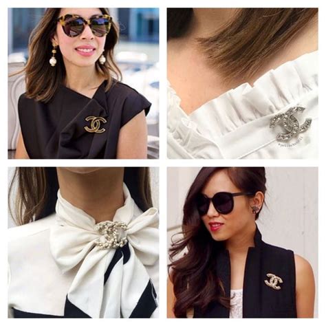 chanel brooch how to wear|ways to wear a brooch.